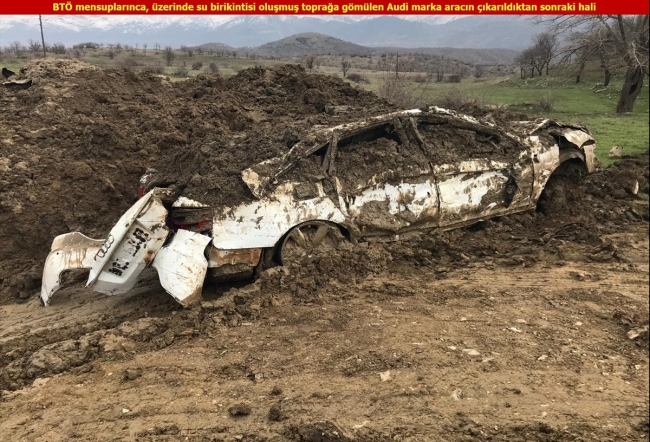 PKK’lıların İstanbul’dan çaldığı araç Lice’de gömülü bulundu